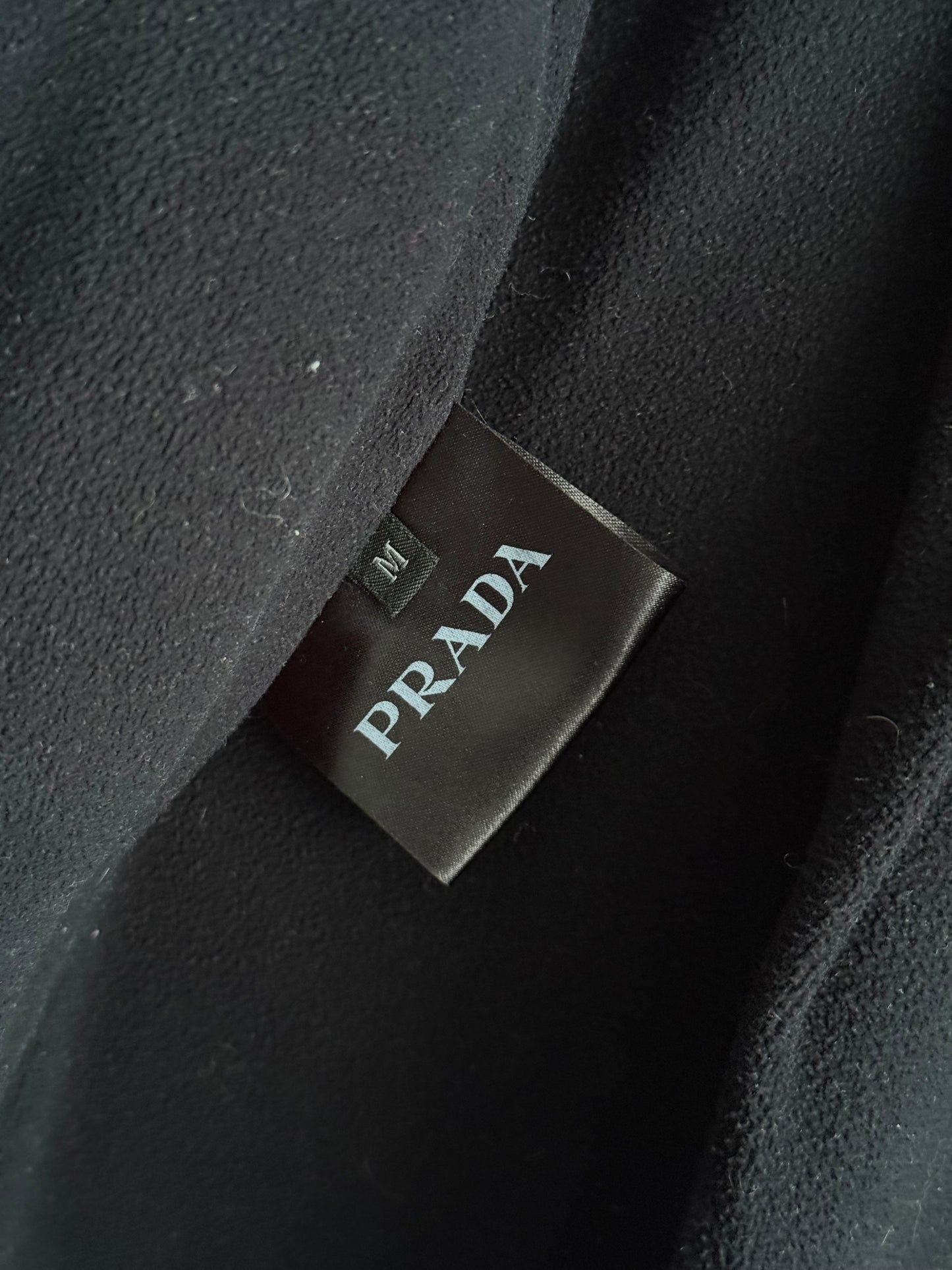 Prada Black Neoprene Pleated Waist Jacket
