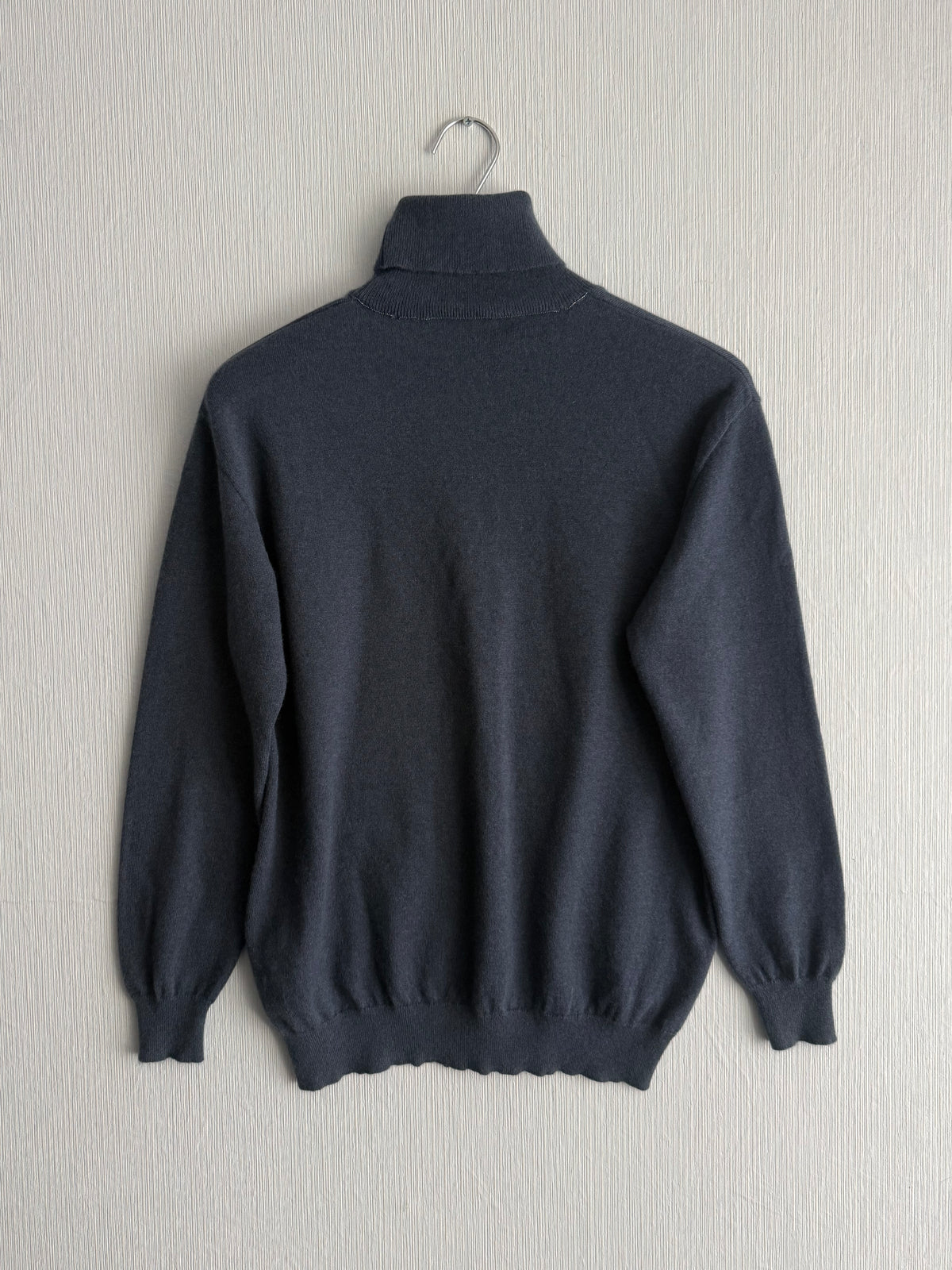 Brunello Cucinelli Navy Cashmere Womens Turtleneck Sweater