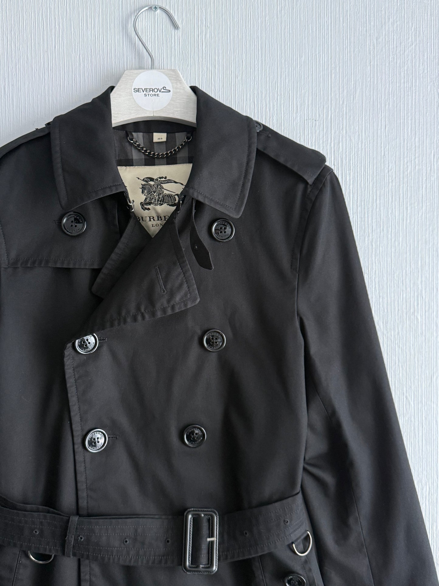 Burberry Britton Black Short Trench Coat