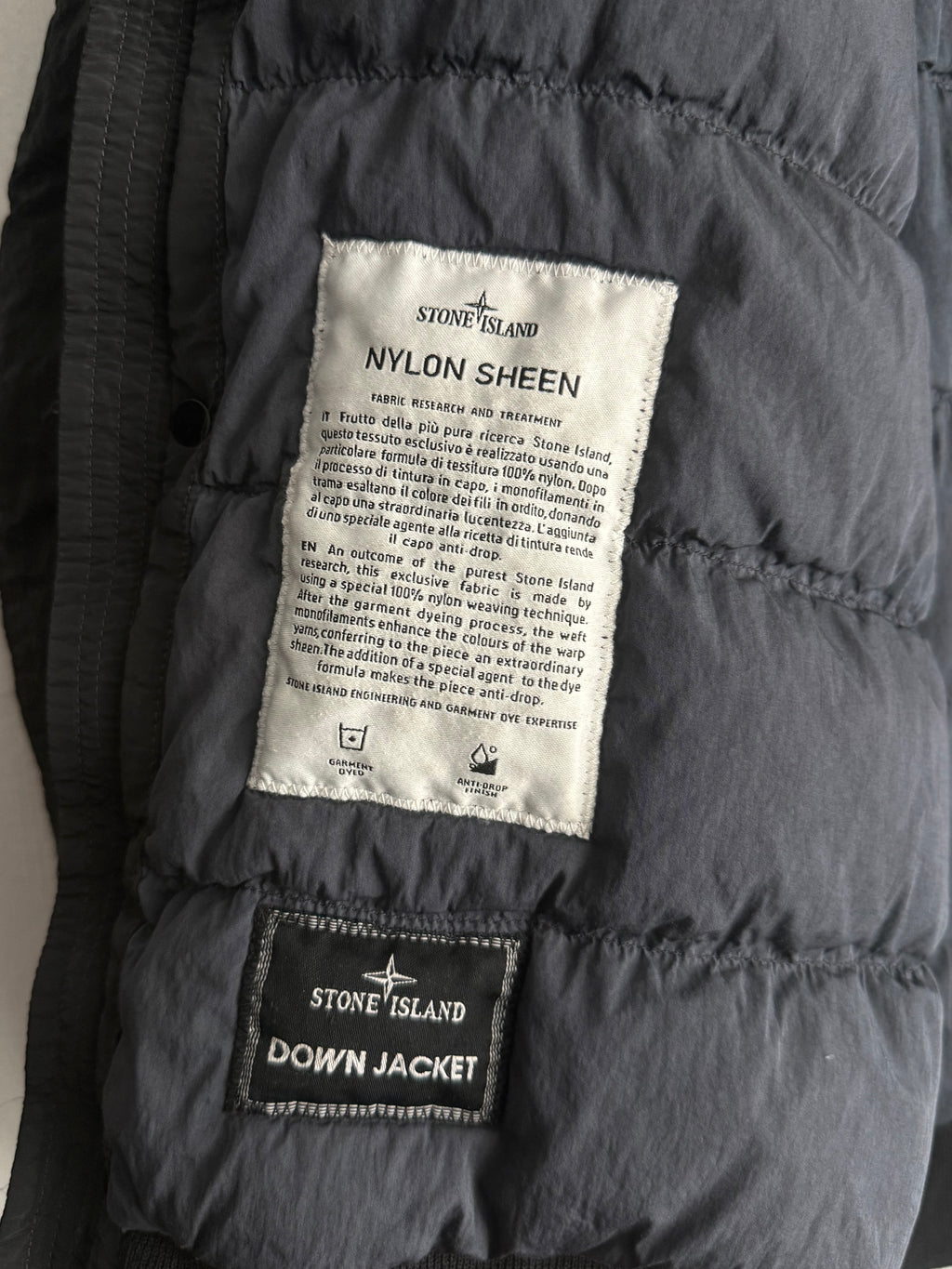 Stone Island AW11 Black Nylon Sheen Mens Down Jacket