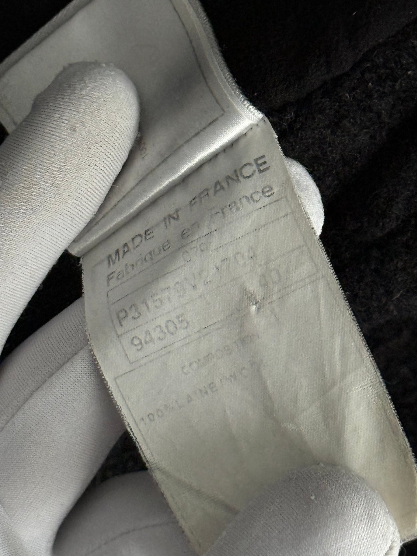 Chanel FW07 Black Wool Double Breasted Coat