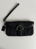 Coach Black Quilted Wristlet Wallet Wrist Bag