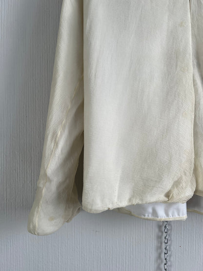 Archive Maison Margiela 0 Artisinal Line Double layered Mens Shirt with Silk Top Layer