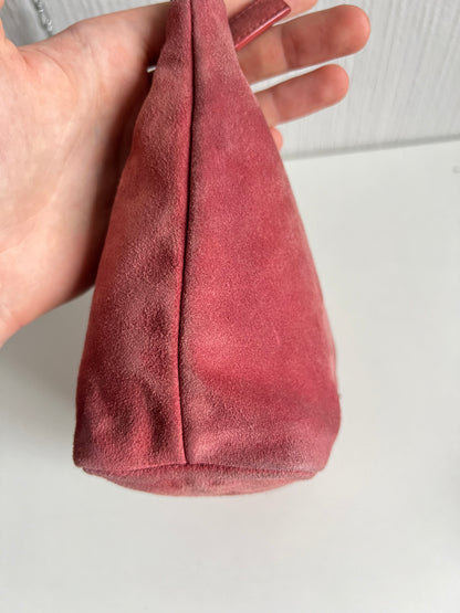Prada Pochette Sirio Pink Suede Shoulder Bag