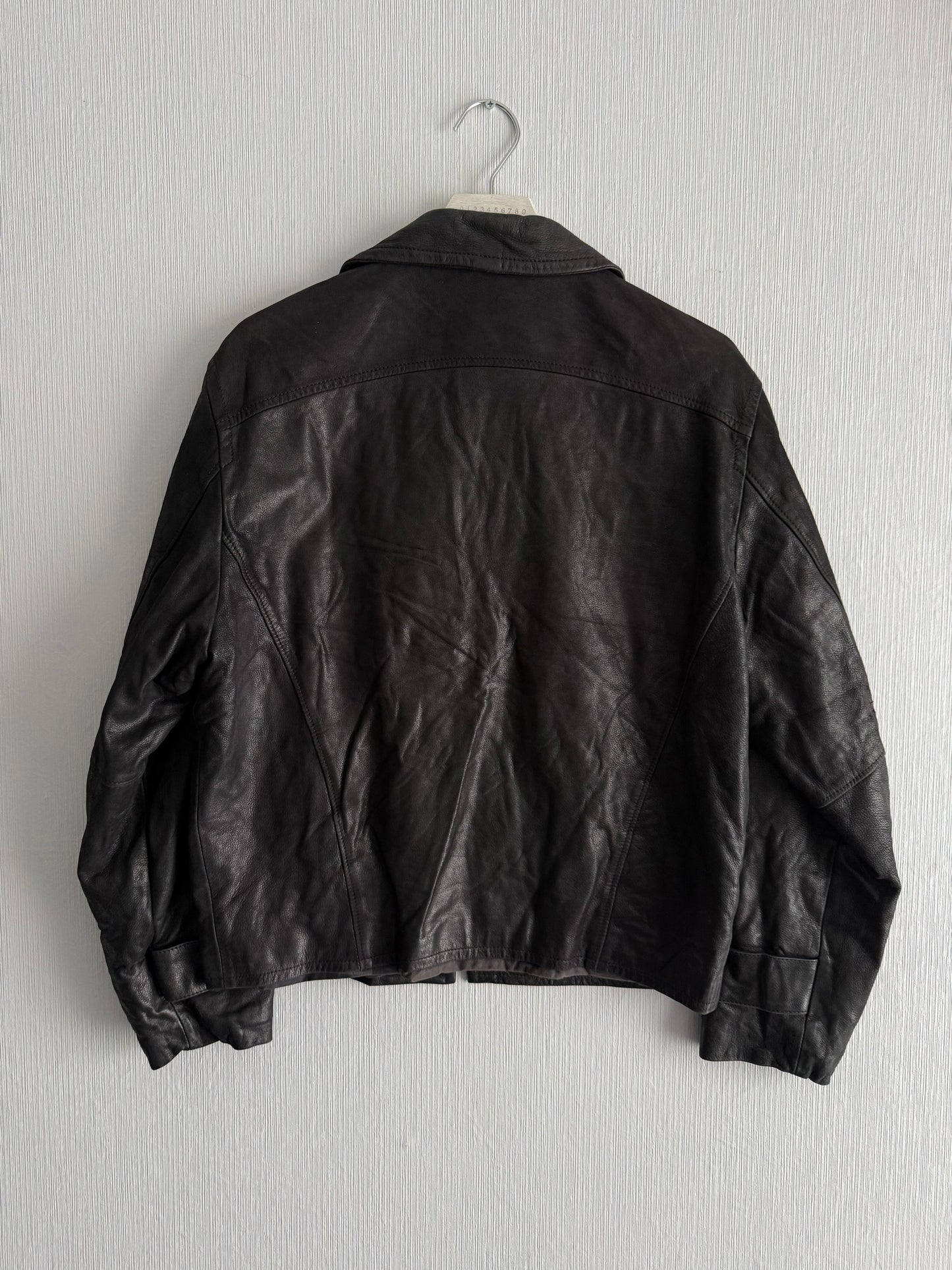 Valentino Vintage Crinkled Ovine Sammy Leather Jacket