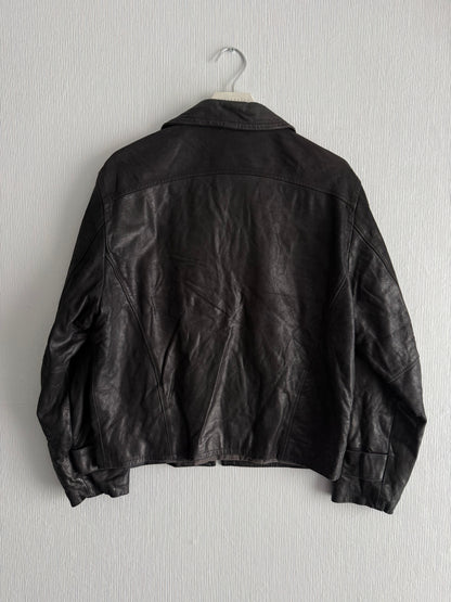Valentino Vintage Crinkled Ovine Sammy Leather Jacket