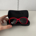 Chanel Red Cat Eye CC Sunglasses