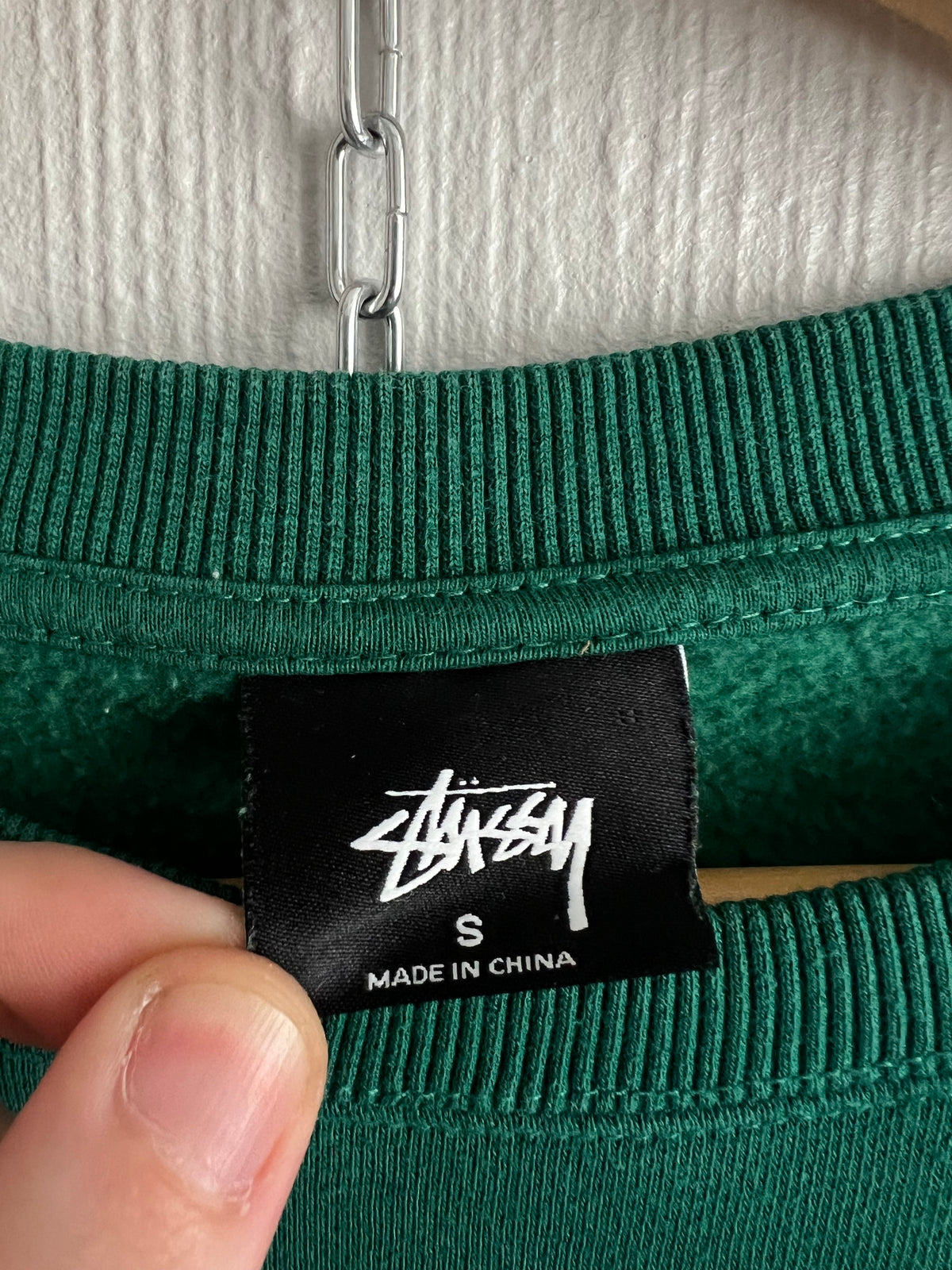 Stussy Green Cotton Crewneck