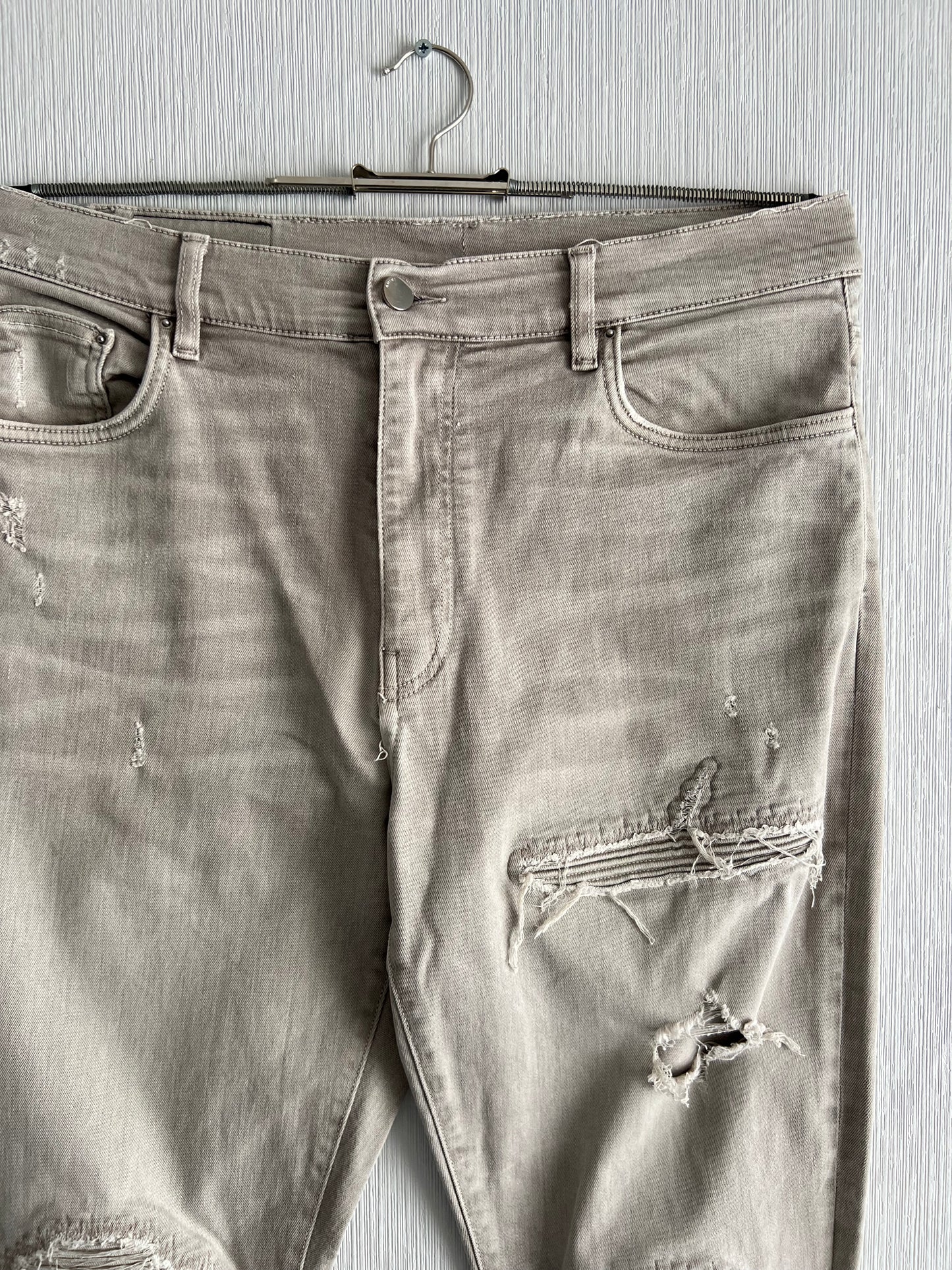 Amiri Mx-1 Grey Skinny Jeans