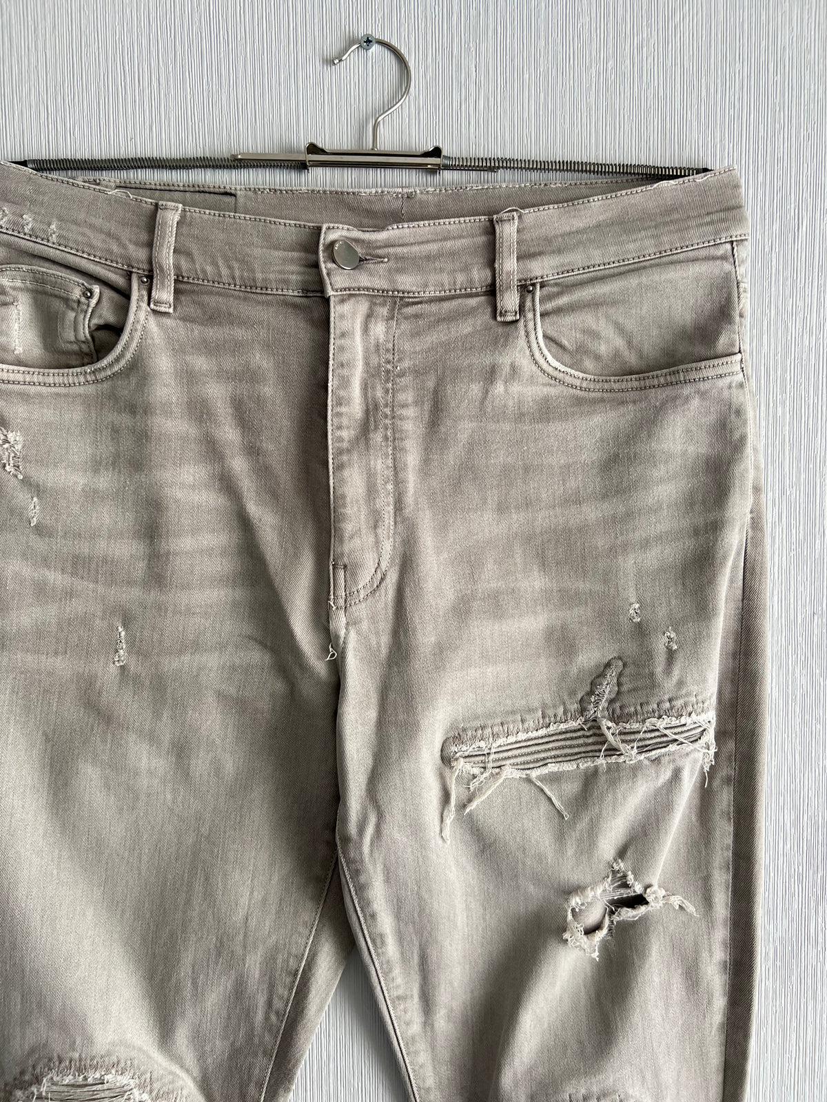 Amiri Mx-1 Grey Skinny Jeans