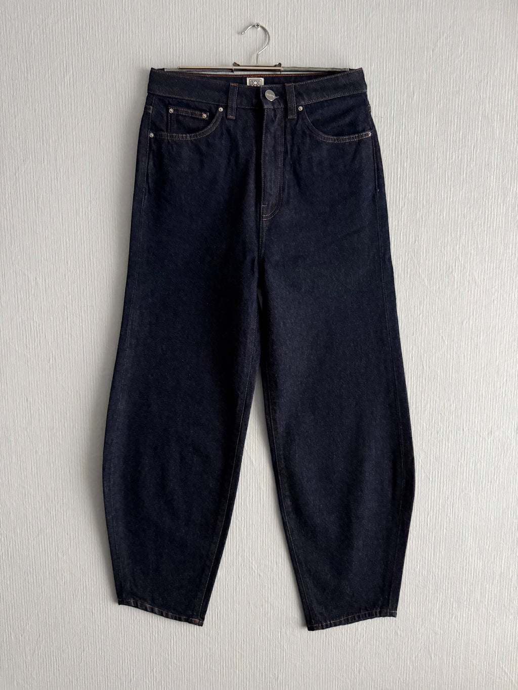 Toteme Barrel-leg Raw Denim Jeans