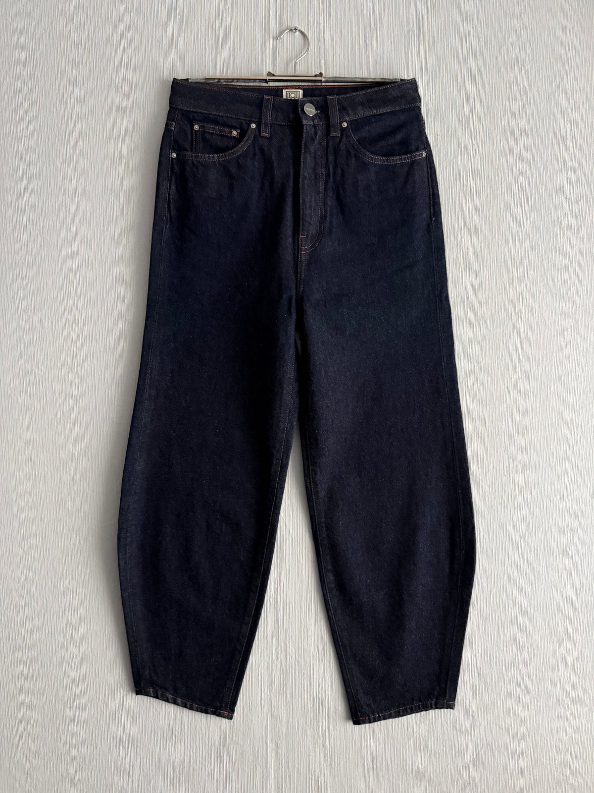 Toteme Barrel-leg Raw Denim Jeans