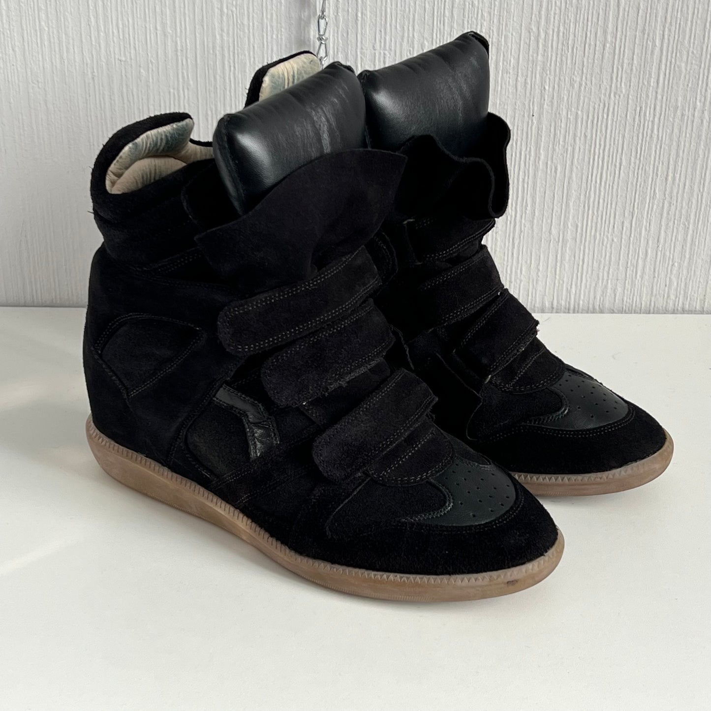 Isabel Marant Bekett Black Suede Leather Trainers Womens Shoes