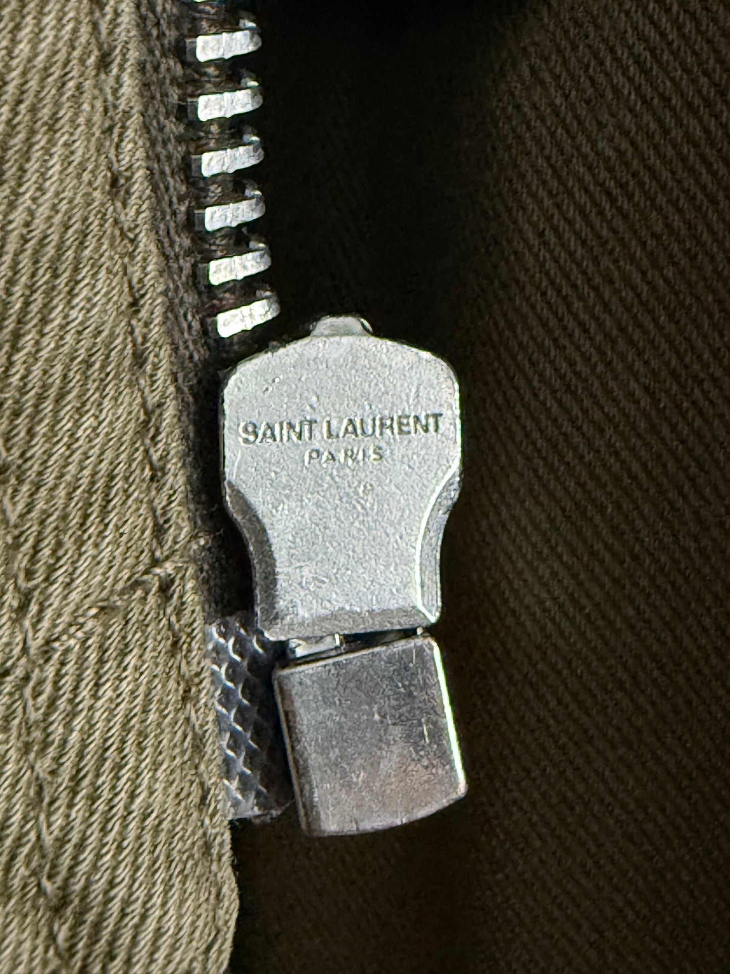 Saint Laurent Olive Green Cotton Jacket Womens Parka