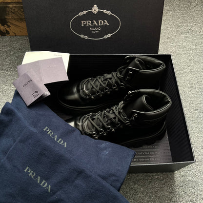 Prada Brushed Spazzolato Leather Brixxen Boots