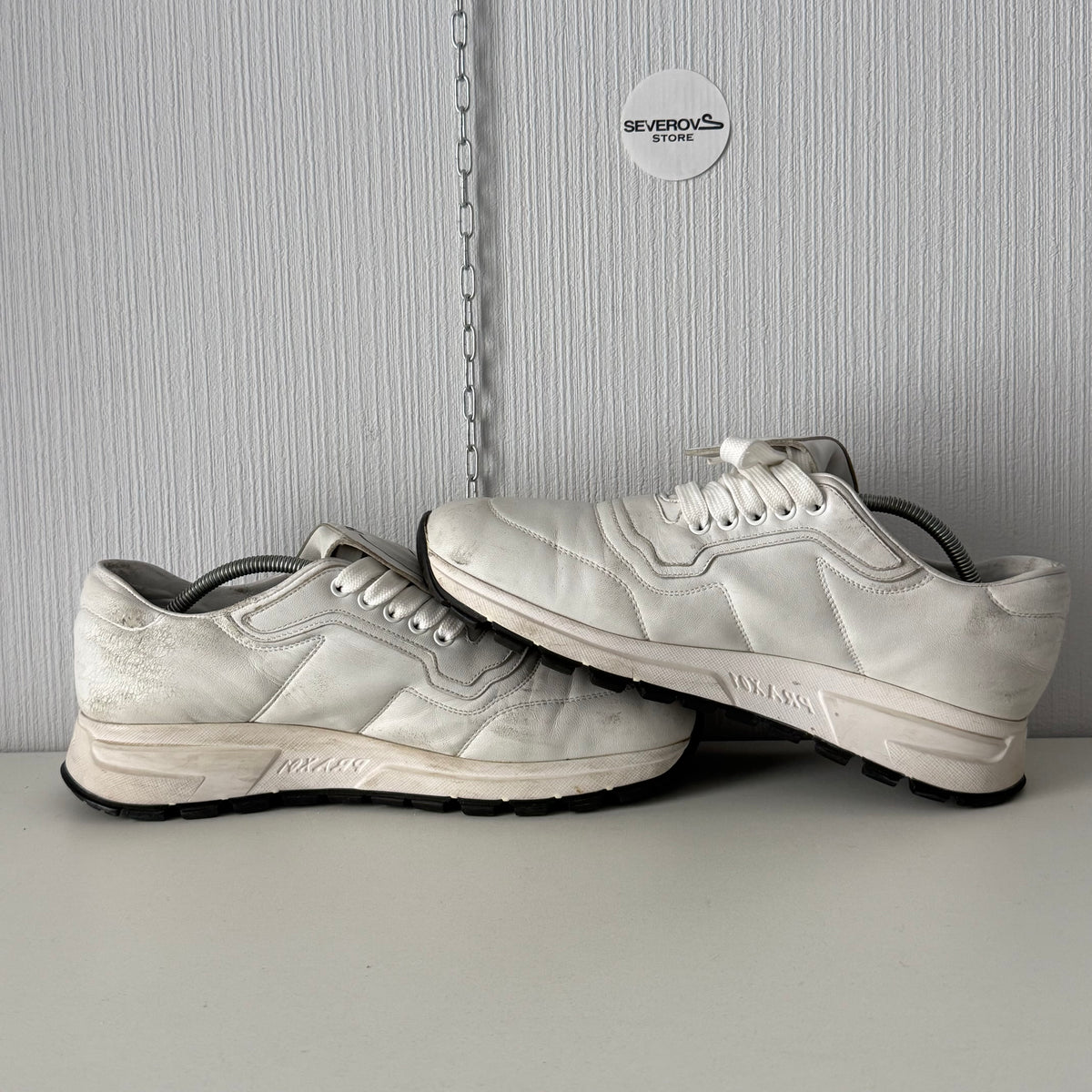 Prada Leather White Shoes