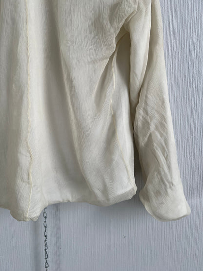 Archive Maison Margiela 0 Artisinal Line Double layered Mens Shirt with Silk Top Layer