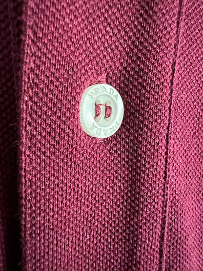 Prada Men’s Cotton Piqué Short Sleeve Slim Fit Polo Shirt