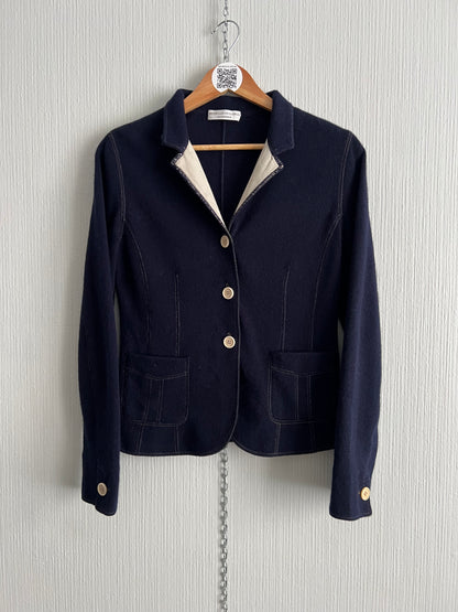 Brunello Cucinelli Cashmere Navy Blazer Jacket