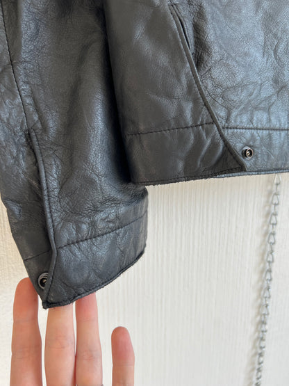 Levi’s Asymmetrical Crinkled Real Leather Jacket
