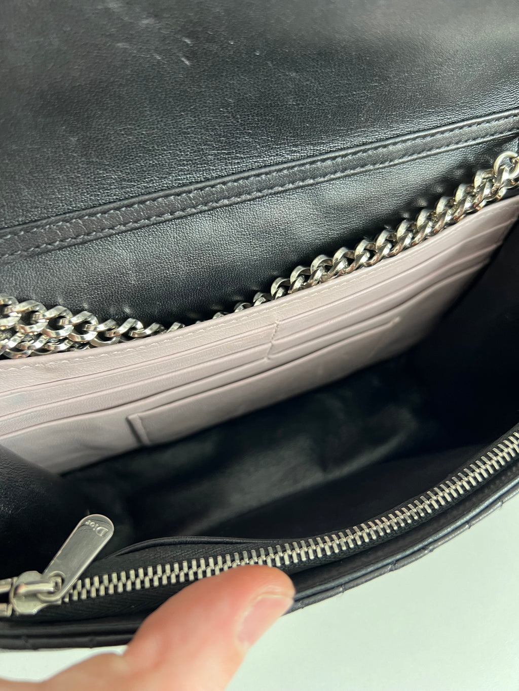 Christian Dior Black Cannage Quilted Miss Dior Clutch Bag