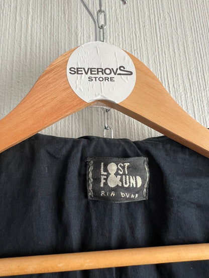 Lost & Found Ria Dunn Avant Garde Mens Leather Black Coat