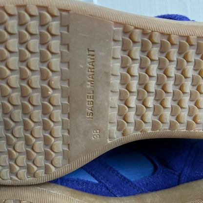 Isabel Marant Bekett Blue Suede Leather Sneakers Womens Shoes
