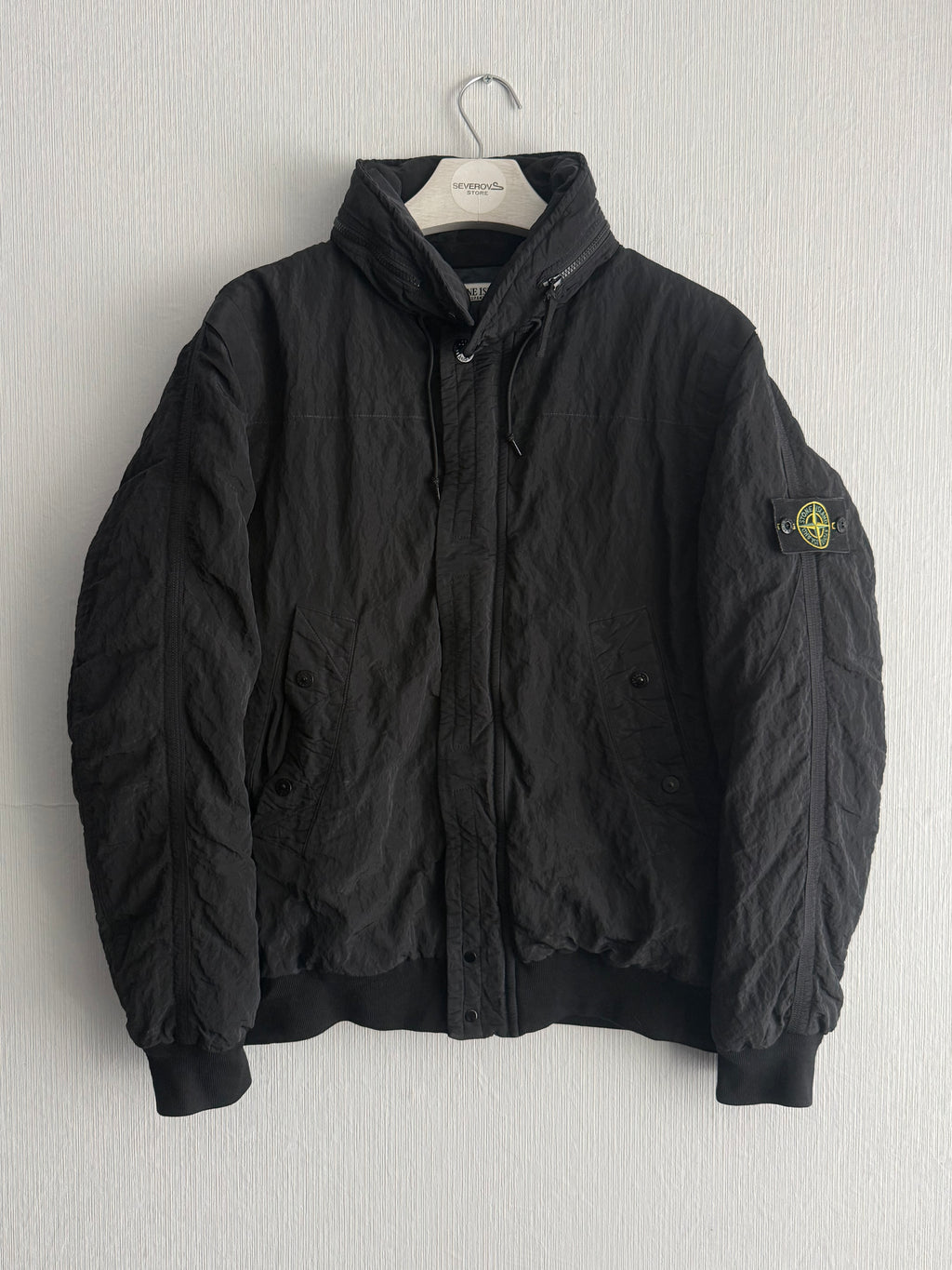 Stone Island AW11 Black Nylon Sheen Mens Down Jacket