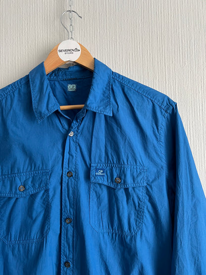 C.P. Company Mens Blue Button Up Shirt