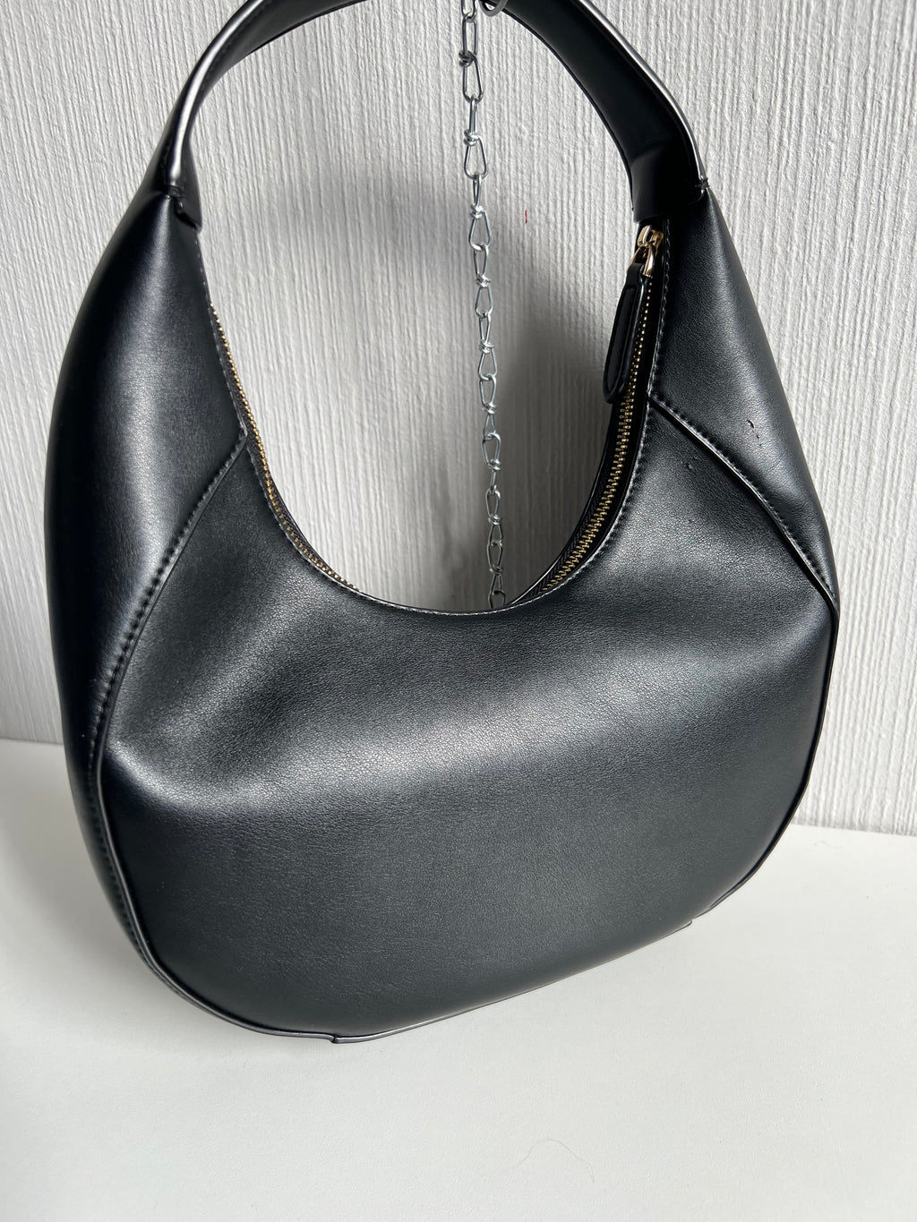 Stella McCartney Perforated Logo Boho Bag Black