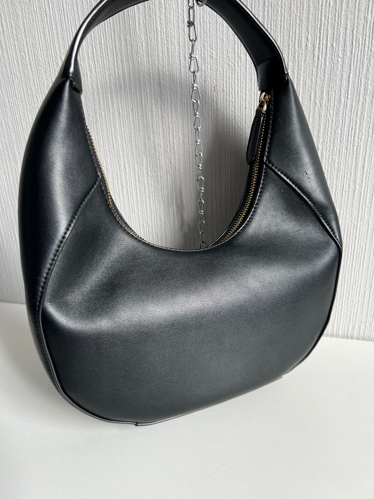Stella McCartney Perforated Logo Boho Bag Black