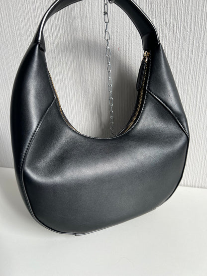 Stella McCartney Perforated Logo Boho Bag Black