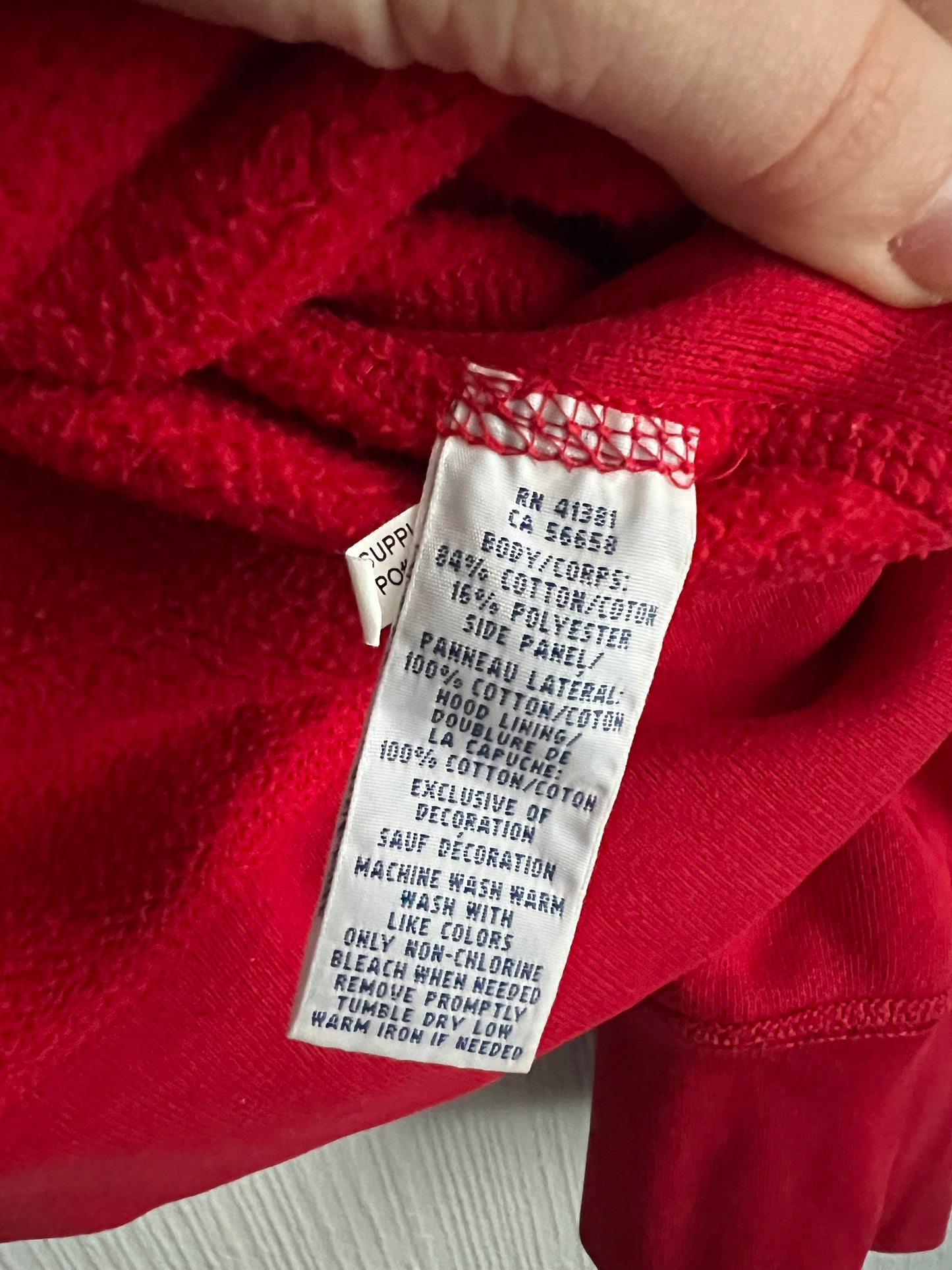 Polo Ralph Lauren Red Cotton Big Logo Mens Zip Hoodie