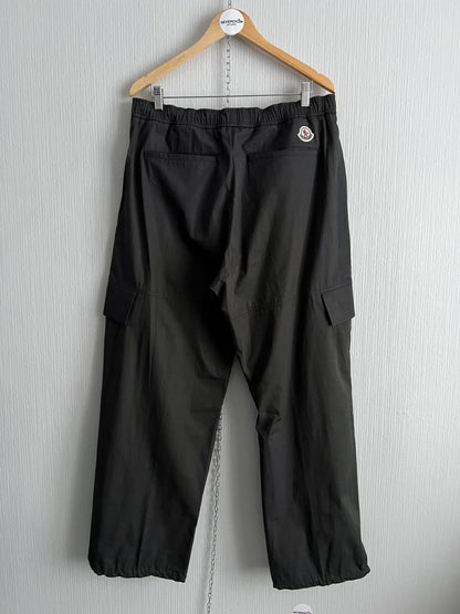 Moncler Black Cotton Mens Cargo Pants