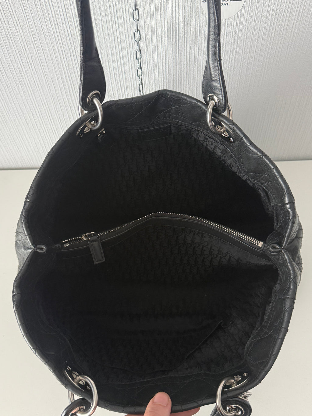 Christian Dior Lady Dior Soft Shopping Tote Cannage Quilt Lambskin Large