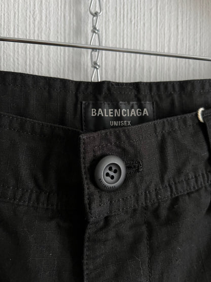 Balenciaga FW22 Black Ripstop Cargo Pants