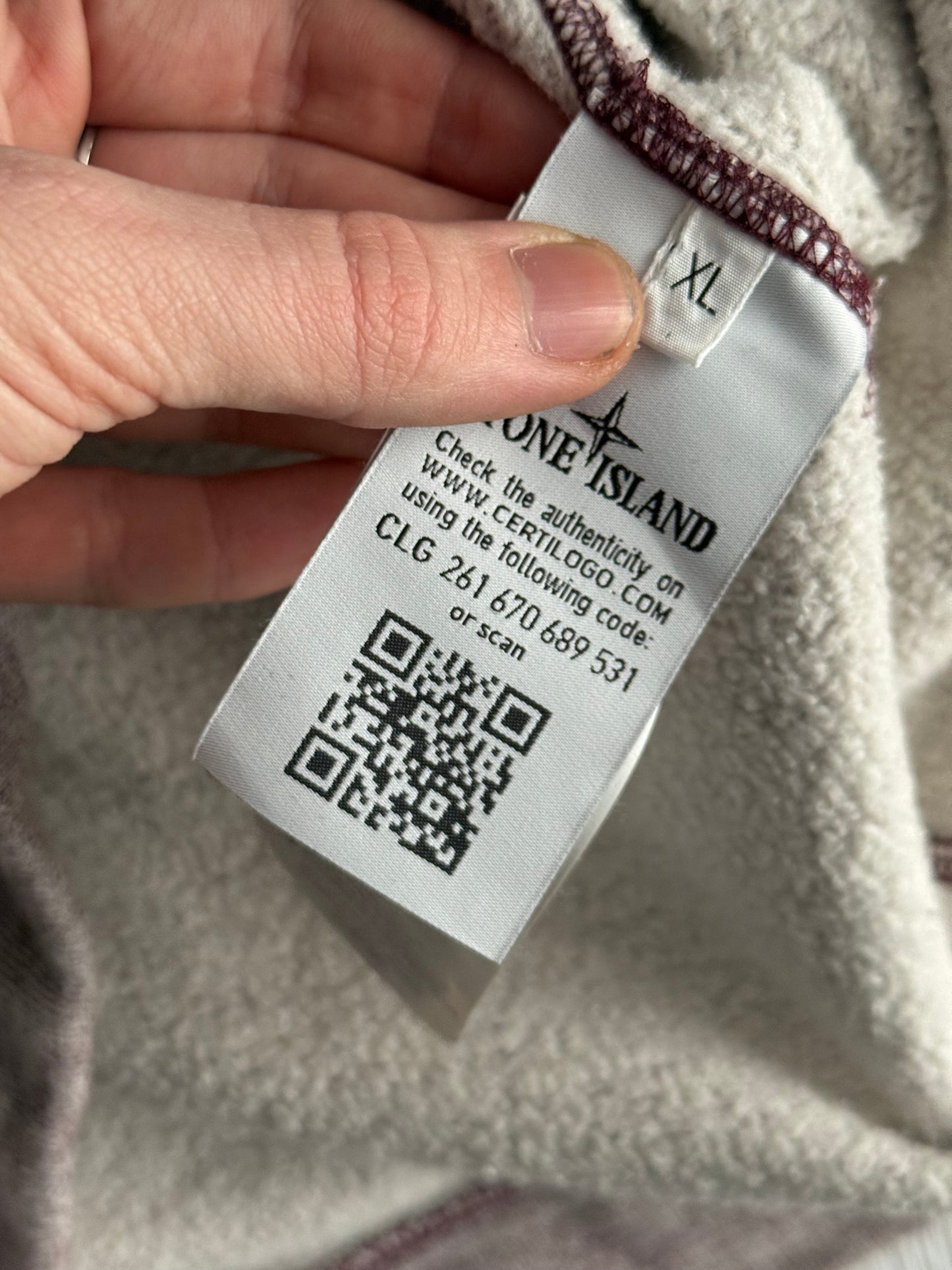 Stone Island Funnel Neck Drawstring Fleece Jumper