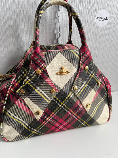 Vivienne Westwood Tartan Yasmine Derby Bowler Bag