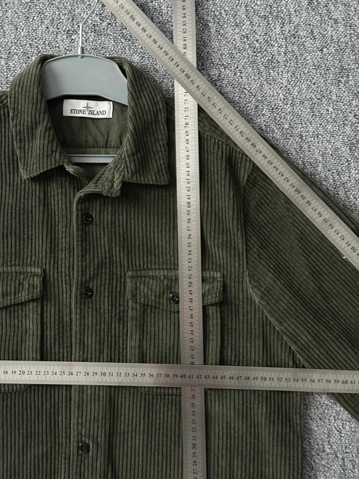 Stone Island AW21 Corduroy Khaki Overshirt