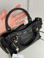Balenciaga City Bag Mini in Black Leather