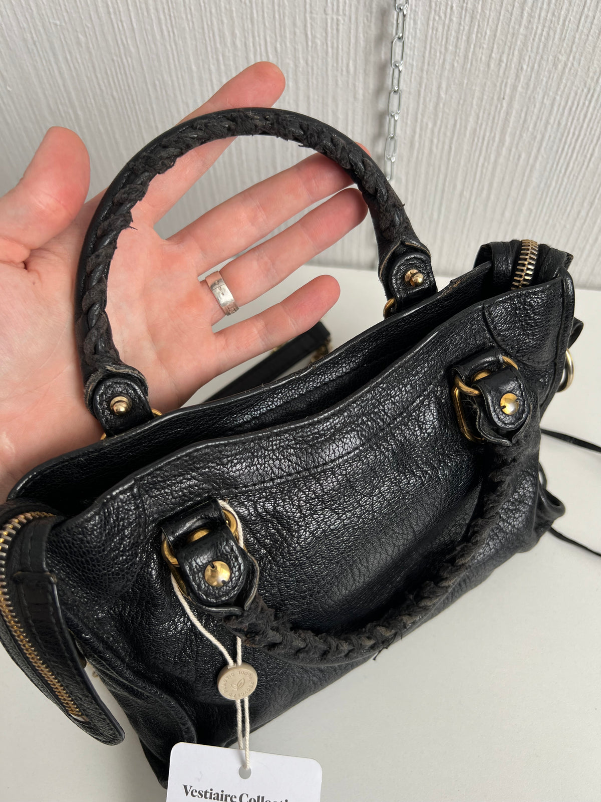 Balenciaga City Bag Mini in Black Leather