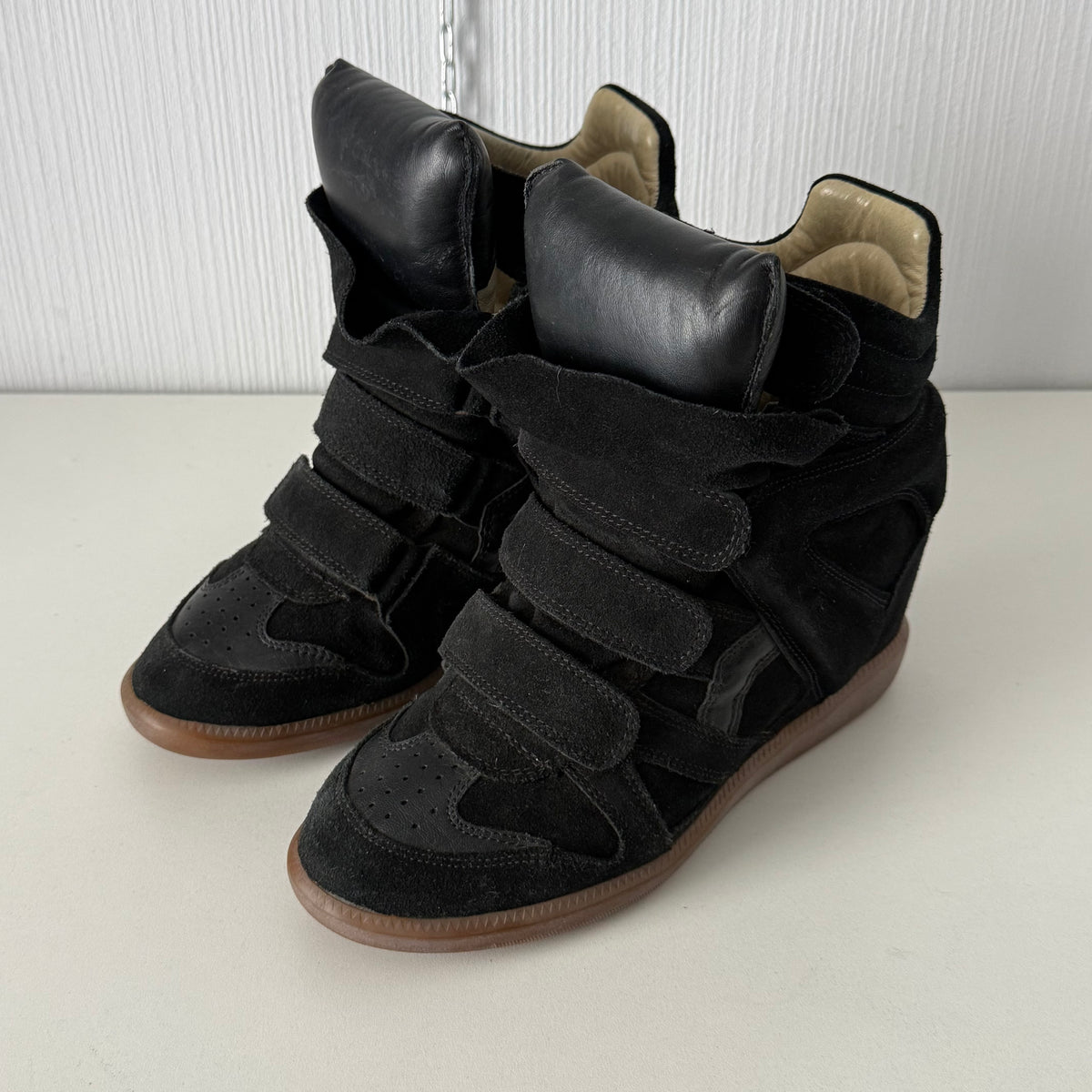 Isabel Marant Bekett Black Suede Leather Trainers