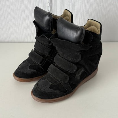 Isabel Marant Bekett Black Suede Leather Trainers
