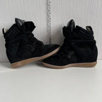 Isabel Marant Bekett Black Suede Leather Trainers Womens Shoes