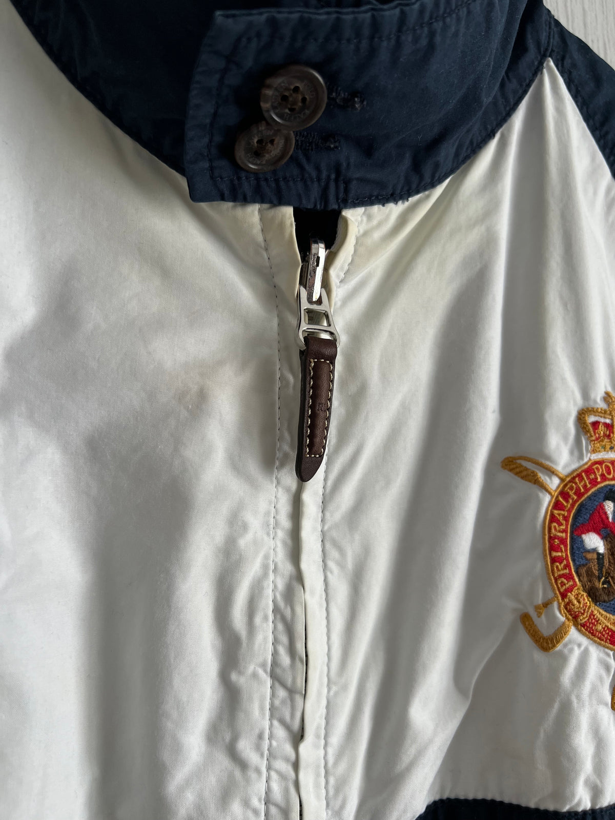 Polo Ralph Lauren Navy Embroidery Cotton Reversible Jacket