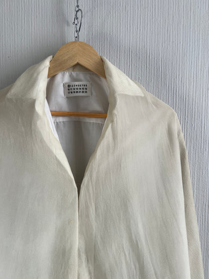 Archive Maison Margiela 0 Artisinal Line Double layered Mens Shirt with Silk Top Layer