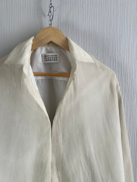 Archive Maison Margiela 0 Artisinal Line Double layered Mens Shirt with Silk Top Layer