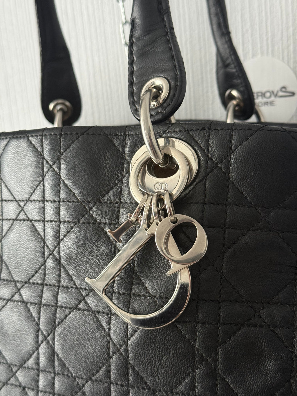 Christian Dior Lady Dior Soft Shopping Tote Cannage Quilt Lambskin Large