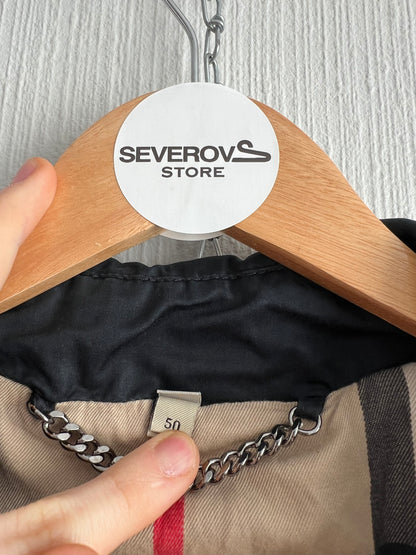 Burberry London Kensington Navy Cotton Trench Coat