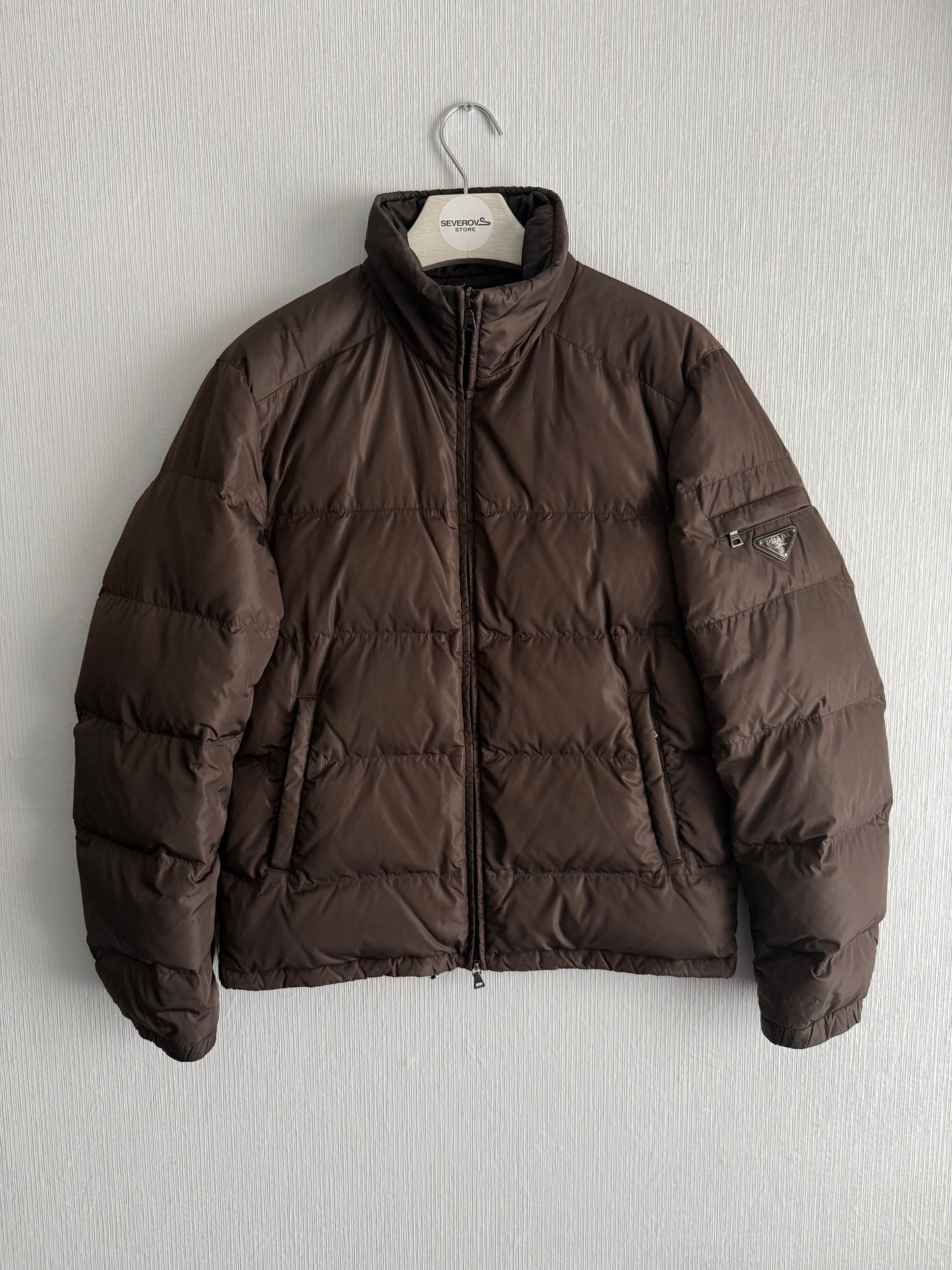Prada Brown Nylon Down Jacket